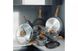 Набор посуды антипригарный Kamille - 2 x 4 x 6 x 1,25л + 240 x 280 мм Grey Marble (6 шт.) (4440)