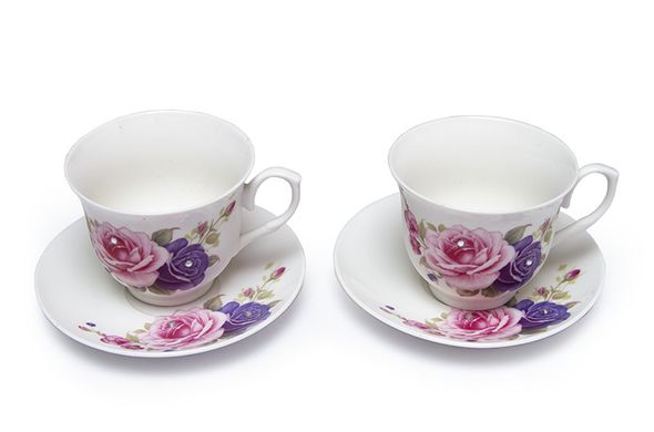 Подарочный набор чашек Stenson "Чайный" на 2 персоны (чашки,блюдца) R16789