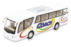 Инерционный автобус "Coach" (белый) KINSFUN