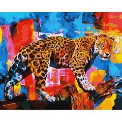 Картина за номерами "Яскравий леопард" ★★★★★