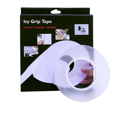 Багаторазова стрічка кріплення Ivy Grip Tape 5м гелева 6675 в коробці