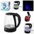 Электрочайник DOMOTEC MS-8210 чайник с RGB подсветкой Черный стеклянный чайник (2,2 л / 2200 Вт)