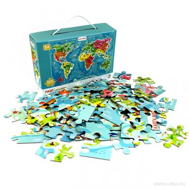 Пазли гра настільна гра - головоломка на 1000 ел "Карта Світу" 28 * 18 * 7см DoDo 300110