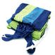 Гамак підвісний 200*80cm до 150 кг для домашньої щільної бавовни з рюкзаком з знижкою, Синій з зеленим