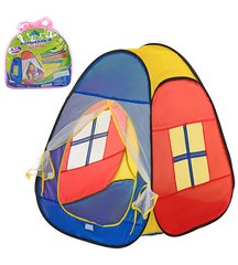 Палатка детская Самораскладывающаяся Пирамидка PLAY SMART M 1423, 86-77-74см 1вход-сетка ,заст-липуч+завяз, 2 окна сетки, в сумке