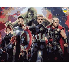 Картина по номерам "Марвел: Мстители" 40x50 см Origami Украина