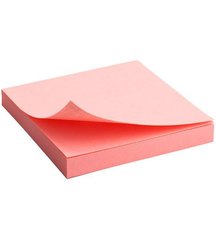 Блок для нотаток з клейким шаром 75х75 мм Economix, 100 арк., рожевий E20932-09