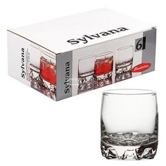 Набір склянок для віскі Sylvana 6шт 200гр Pasabache 42414 у коробці.
