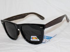 Очки солнцезащитные Sun Chi Polarized 9301 черный глянец заушник под дерево поляризационные