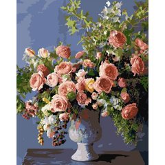Картина по номерах "Букет рожевих квітів" 40x50 см