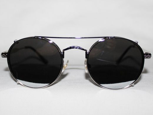 Очки солнцезащитные Sun Chi 28085 серебро зеркальные овалы двойная оправа солнцезащитные и для зрения