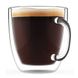 Чашка подвійне дно термокружка скло ізоляційні подвійні стінки 400 мл для чаю кави 7008 GB