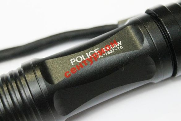 Тактичний ліхтарик POLICE BL-1837 T6 158000W T6 Cree 5 режимів дві зарядки АКБ