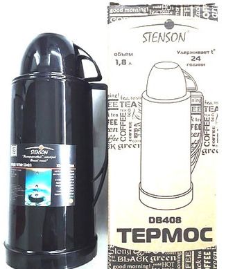 Термос пластик+стекло 1L "STENSON" 208F/DВ2655НТ