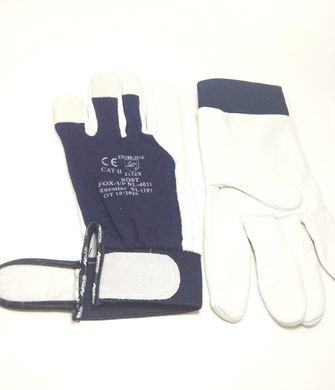 Перчатки рабочие хозяйственные кожаные на липучке Польша размер S L XL мягкие удобные