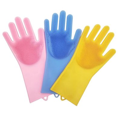 Перчатки с щеткой для уборки и мытья посуды Kitchen Gloves 5511