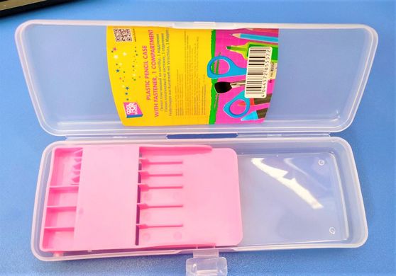 Пенал CoolForSchool пластиковий із застібкою 20*7*3см (рожевий тримач) СF85557