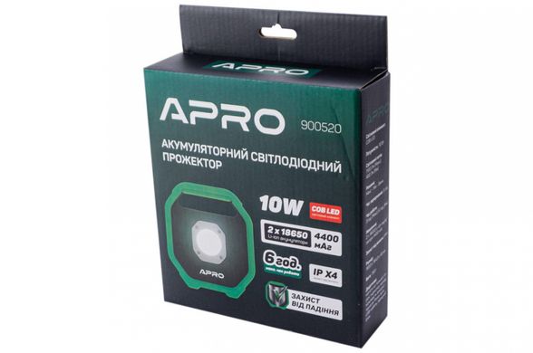 Прожектор аккумуляторный Apro - 10 Вт Li-Ion (900520)