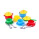 Іграшка посуд "Маринка 1 ТехноК" 4 чашки 4 ложки 2 каструлька з кришками сковорідка з кришками уп. кульок 0687