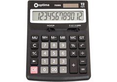 Калькулятор настільний Optima 12 розрядів розмір 170 * 122 * 32 мм