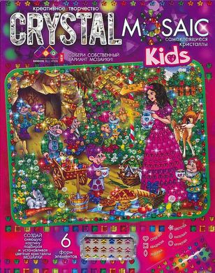 Алмазная живопись для детей "CRYSTAL MOSAIC KIDS" 30*21см картина камушками, самоклеящиеся кристаллы