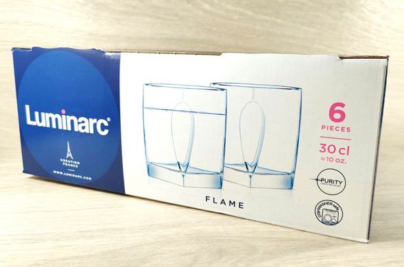 Набор стаканов низкие Flame 300мл 6шт Luminarc N0758