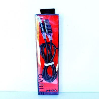 Шнур светящийся для зарядки мобильного DATA кабель зарядка LED micro AR 66 USB оплётке