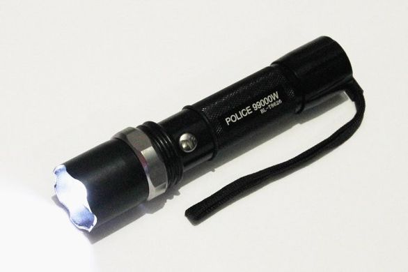Ліхтарик тактичний BL- 8626 POLICE Bailong 99000W + дві зарядки + акумулятор + адаптер + Zoom