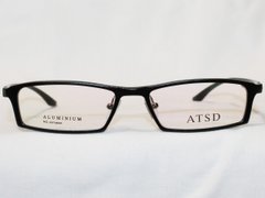 Очки-оправа для окулярів для зору ATSD AT1043 чорний алюмінієва з карбоновим завушником