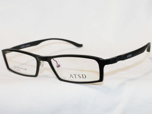 Очки-оправа для очков для зрения ATSD AT1043 черный алюминиевая с карбоновым заушником