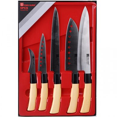Набір ножів кухонних понад гострих в японському стилі 5шт.