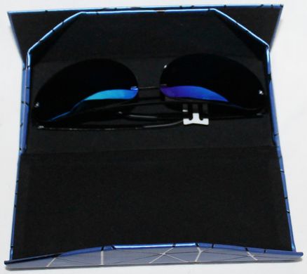 Футляр для окулярів шкіра-PU модерн синій