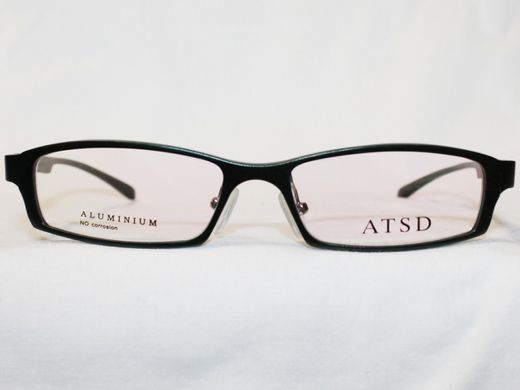 Очки-оправа для окулярів для зору ATSD AT1016 чорно-зелений алюмінієва з завушником FLEX
