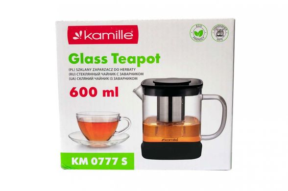 Чайник заварювальний Kamille - 600мл із заварником (0777S)