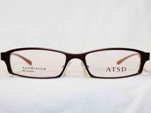 Очки-оправа для окулярів для зору ATSD AT1016 кавовий золото алюмінієва з завушником FLEX