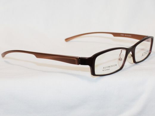 Очки-оправа для окулярів для зору ATSD AT1016 кавовий золото алюмінієва з завушником FLEX