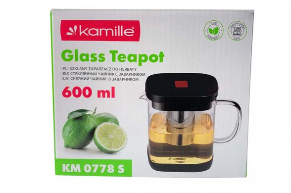 Чайник заварювальний Kamille - 600мл із заварником (0778S)