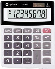 Калькулятор настільний Optima 8 розрядів розмір 134 * 107 * 34 мм