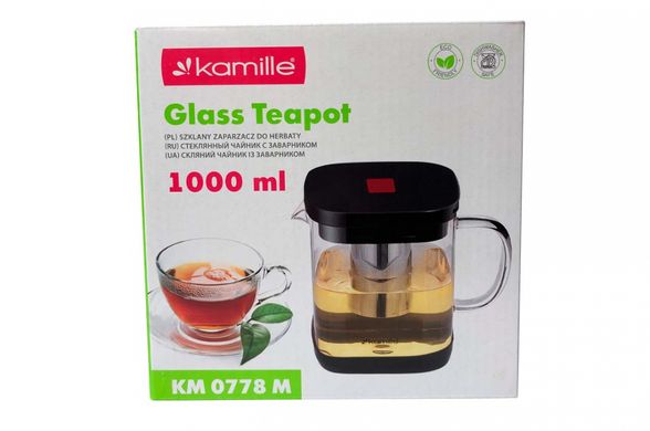 Чайник заварювальний Kamille - 1000мл із заварником (0778M)