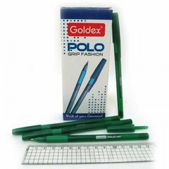 Ручка масляна GOLDEX Polo grip Fashion 1мм, з грипом, зелена, Індія, 422/поло/зел