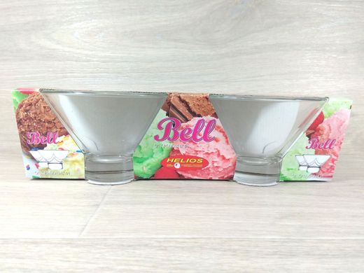 Набор гладких конусных креманок ОСЗ "Bell" 80х120мм 2 шт (0775/8330) в подарочной упаковке