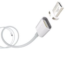 Магнітна зарядка Data кабель для телефону USB - micro USB на магнітах magnetic cable під будь-який гаджет, Білий