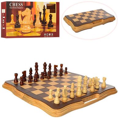 Шахи в дерев'яній коробці D5 40,5-20,5-5,5 см.