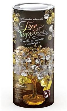 Набір для творчості Дерево з паєток і бісеру "Tree of happiness" грошове дерево
