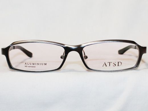 Очки-оправа для окулярів для зору ATSD AT1041 срібло чорний алюмінієва з завушником FLEX