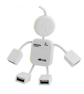 USB хаб человечек на 4 порта с индикацией работы (USB Hub) USB 2.0 4 порта