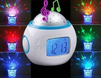 Ночник с часами музыкальный календарь термометр таймер будильник UI-1038
