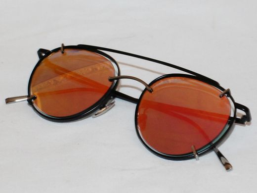 Очки солнцезащитные Sun Chi J880 черный оранжево-красный зеркальные