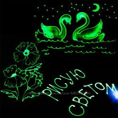 Малюй Світлом Набір креативного творчості Neon Light Pen NLP-01 Dankotoys 22 x 30 см