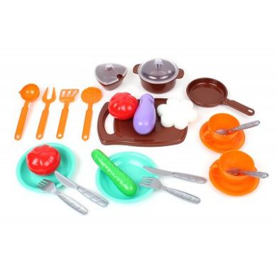 Дитяча ігрова кухня велика інтерактивна світло звук набір посуду Іграшка "Кухня ТехноК" 5637